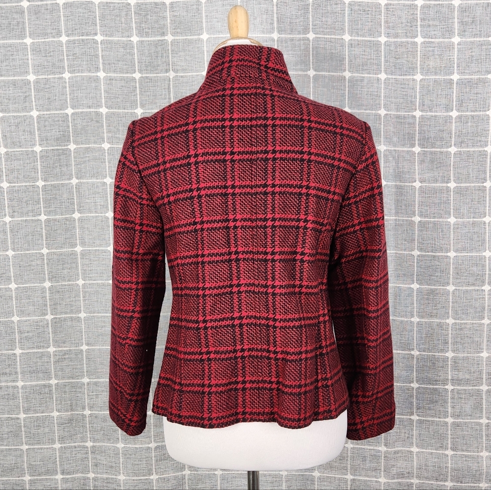 Talbots Red Plaid Jacket - Picture 3 of 5